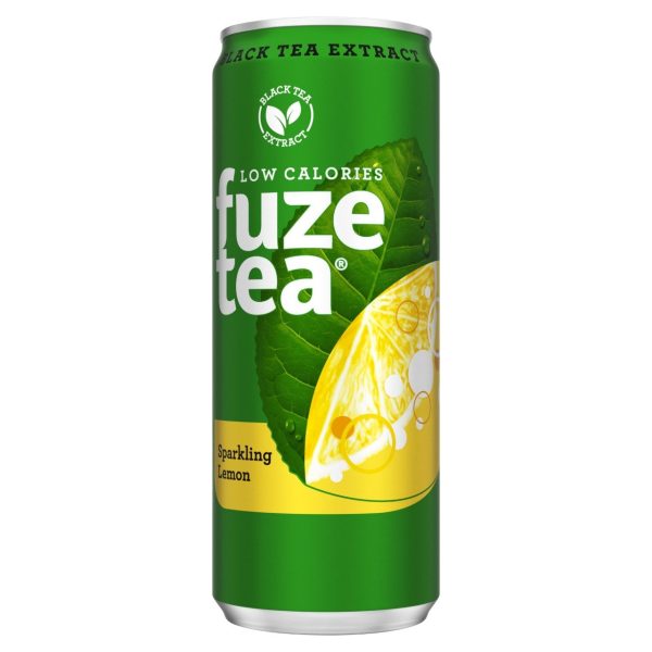 Fuze Tea Black Ice Tea Sparkling Lemon 24x33cl